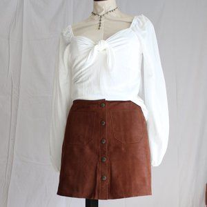 Vintage DKNY Suede Mini Skirt
